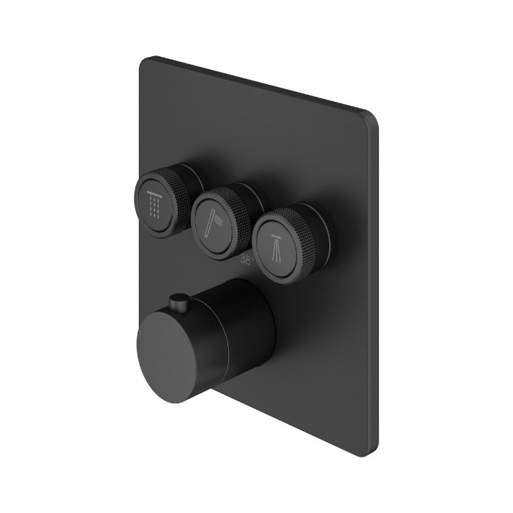 Смеситель Plumberia для душа черный матовый - Трилит, PSB2903NO