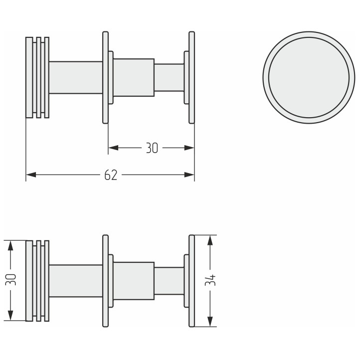 Крючок Сунержа Диско для полотенцесушителей, 051-2010-0006