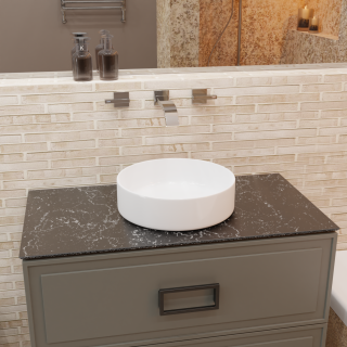 Charus Teolo Раковина 36x36 см белый глянцевый