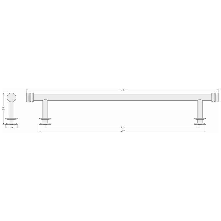 Полка Сунержа 47 см матовая шампань, 022-2012-0470
