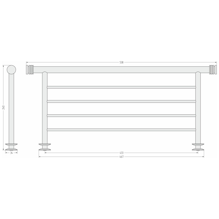 Полка Сунержа 47 см матовый белый, 30-2012-4470