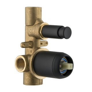 Plumberia Selection IXO Скрытая часть для душа на 2 выхода черный матовый