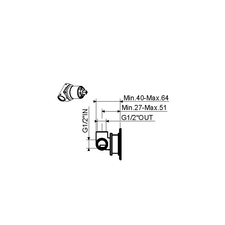 Plumberia Selection IXO Встраиваемая часть для душа и раковины, INT1135