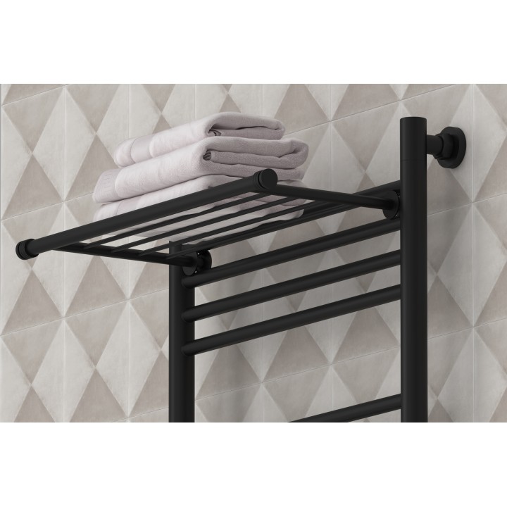 Полка Сунержа 37 см матовый черный, 31-2012-4370