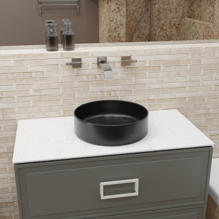 Charus Teolo Раковина 36x36 см черный матовый