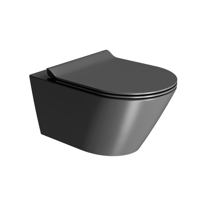 Подвесной унитаз GSI Kube X черный, 941526