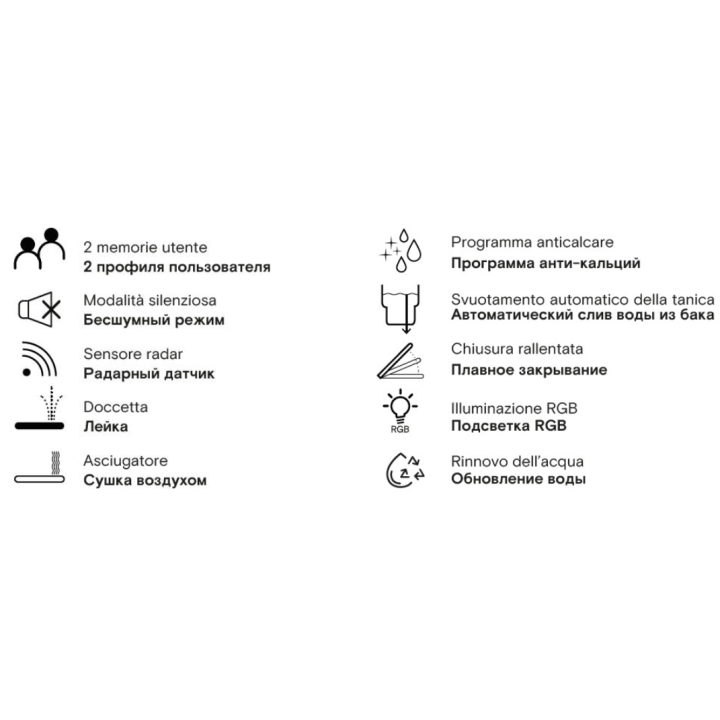 Унитаз-биде Catalano Bianco Lucido, 1VS59CCLC00