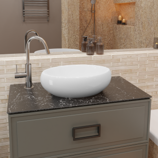 Charus Northwall Раковина 49x34 см белый глянцевый