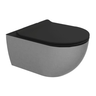 Flaminia App Унитаз подвесной 37x54x30 см Carbone/Silver Black
