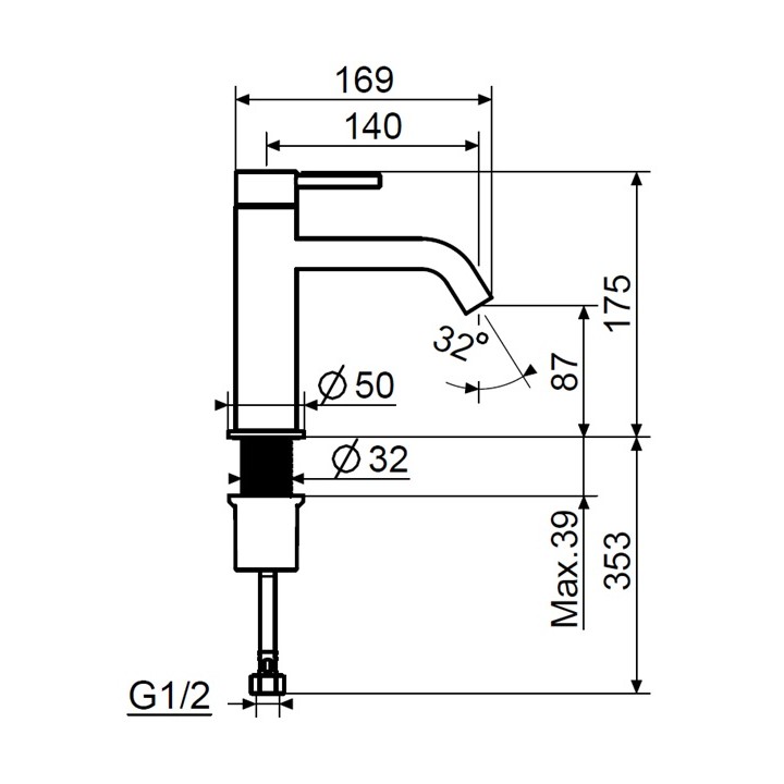 Смеситель Plumberia IXO золото 24К - стиль и качество, XO0053OR