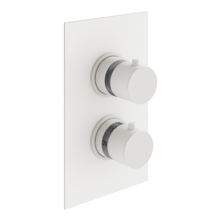 Смеситель Plumberia для душа с термостатом, белый матовый, XOT5030BO