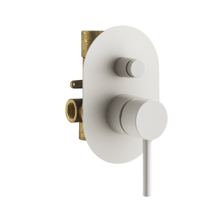 Смеситель Plumberia IXO для душа белый матовый, KIT1001BO