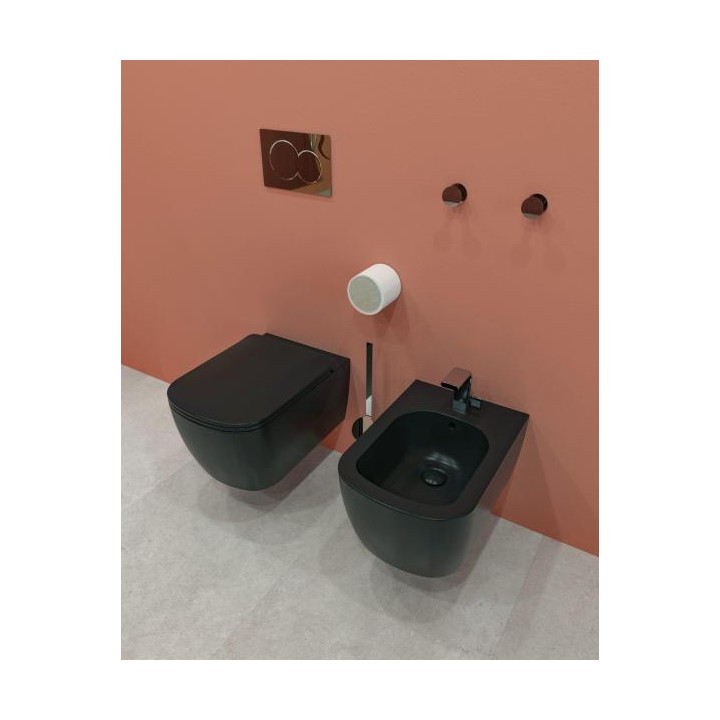 Биде Flaminia Play черное Carbone, PY218CAR