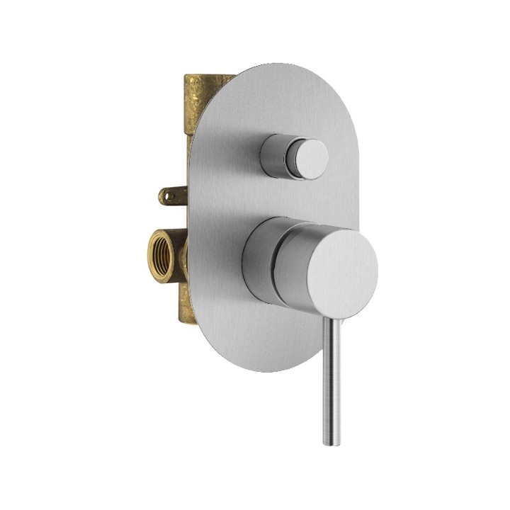 Смеситель для душа Plumberia Selection IXO хром брашированный, KIT1001CS