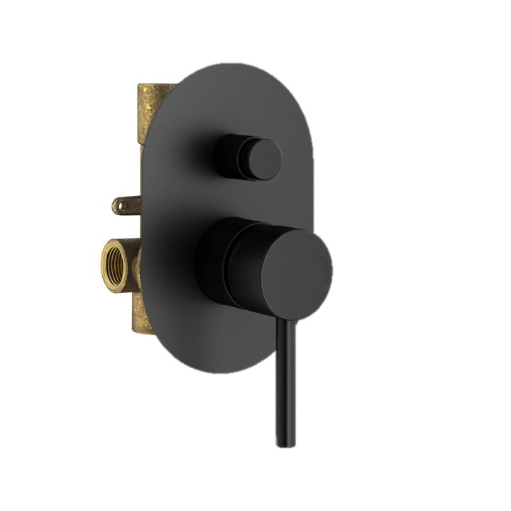 Смеситель для душа Plumberia IXO черный матовый, KIT1001NO