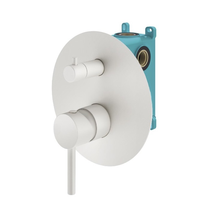 Смеситель для душа Plumberia Selection IXO в белом цвете, KIT1901BO