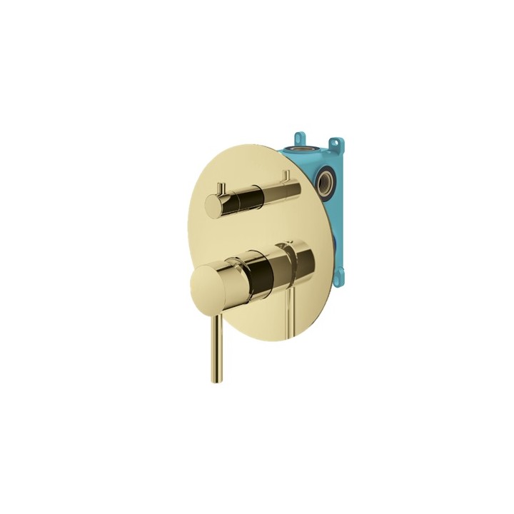 Смеситель Plumberia IXO для душа золото 24К, KIT1901OR