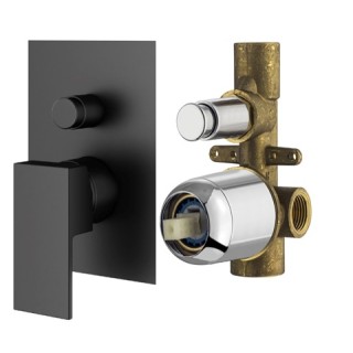 Plumberia Selection TAG Смеситель для душа на 2 выхода черный матовый