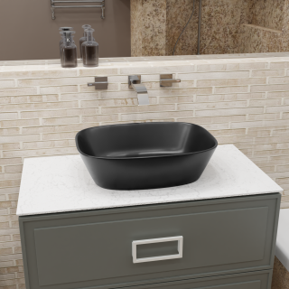 Charus Stefania Раковина 50x38 см черный матовый