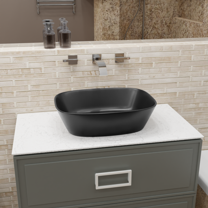 Раковина Charus Stefania черный матовый 38x50 см, 700-026B
