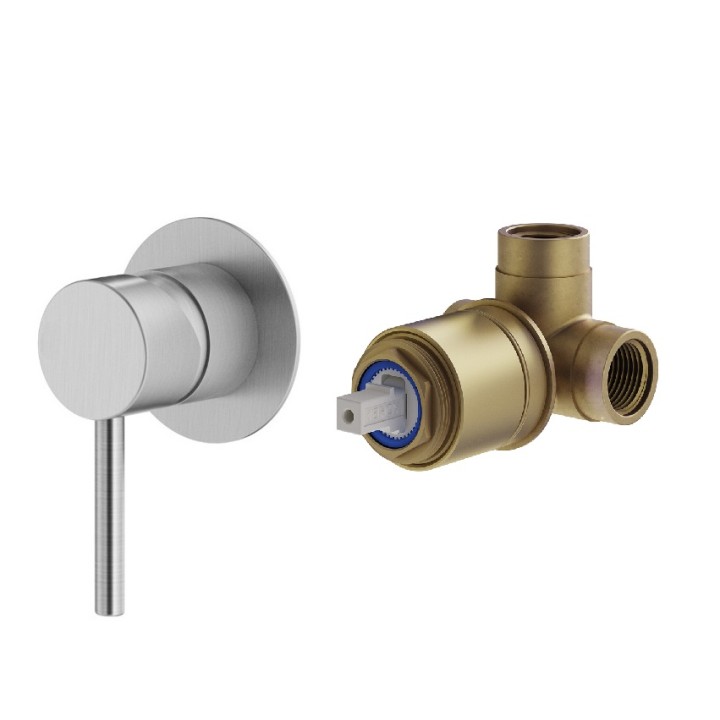 Смеситель да душа IXO хром брашированный – Plumberia, KITXO1135CS